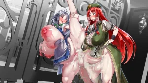 Kawahagitei Meiling x Sakuya Tomatta Jikan dake Onaho ni natte kureru Maid-chou Touhou Project English - Page 247