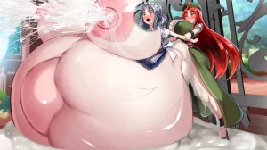 Kawahagitei Meiling x Sakuya Tomatta Jikan dake Onaho ni natte kureru Maid-chou Touhou Project English - Page 295