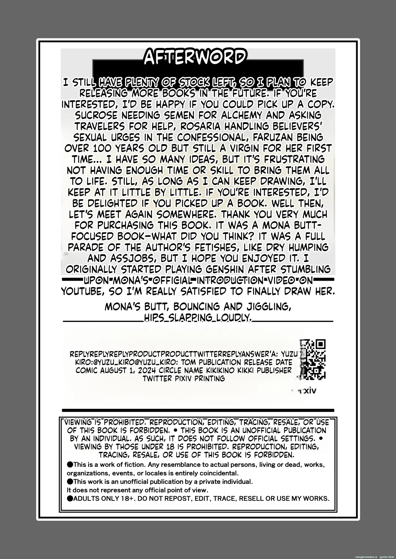 Kikiki no Kikki Yuzu Kiiro Mona Siri Heko Heko Koshi Panpan. Genshin Impact EnglishDIYMTLDigital - Image 34