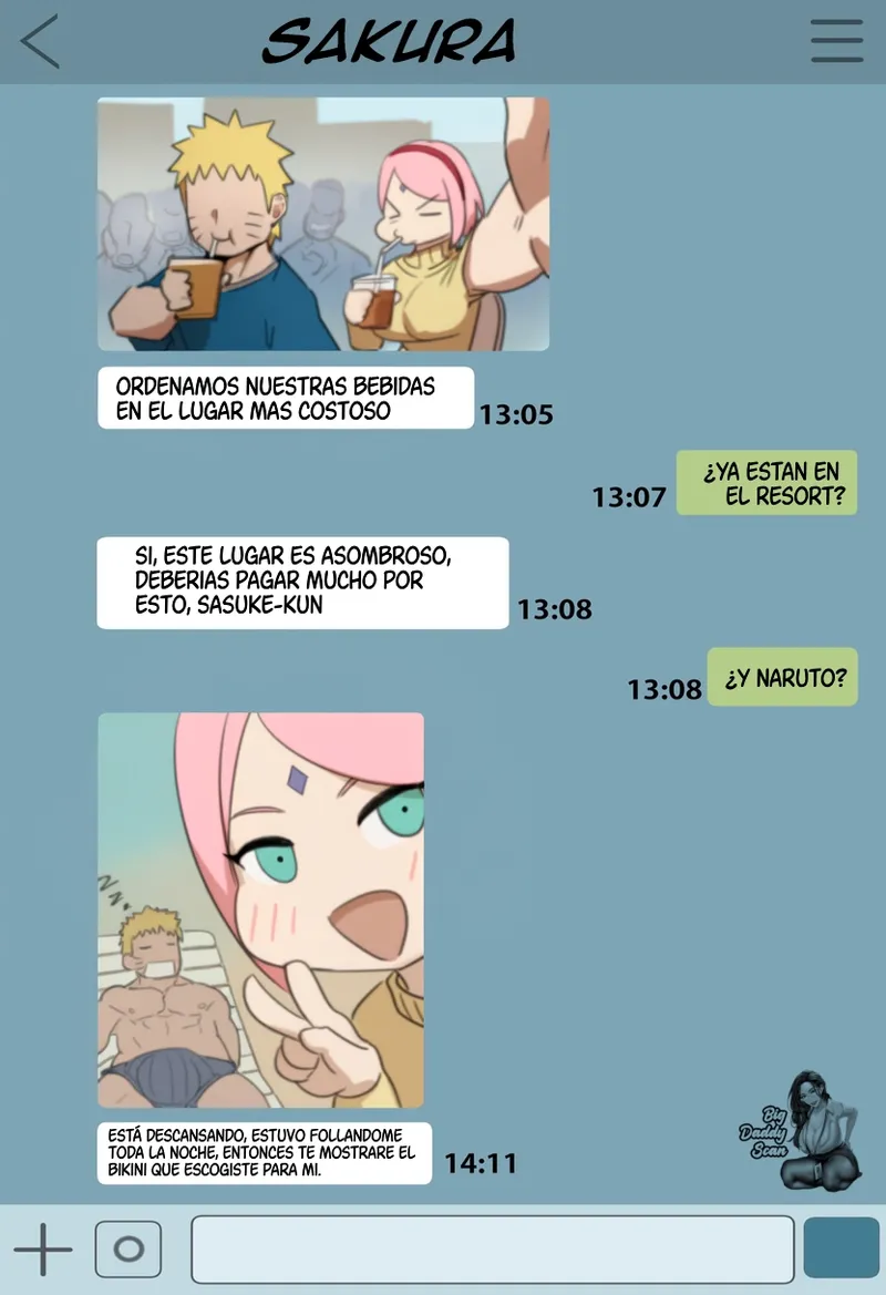 Kunaboto Naruto to Sakura no Jounetsuteki na KyuukaVacaciones Apasionadas De Naruto Y Sakura Naruto Boruto Spanish BigDaddy Scan - Image 1