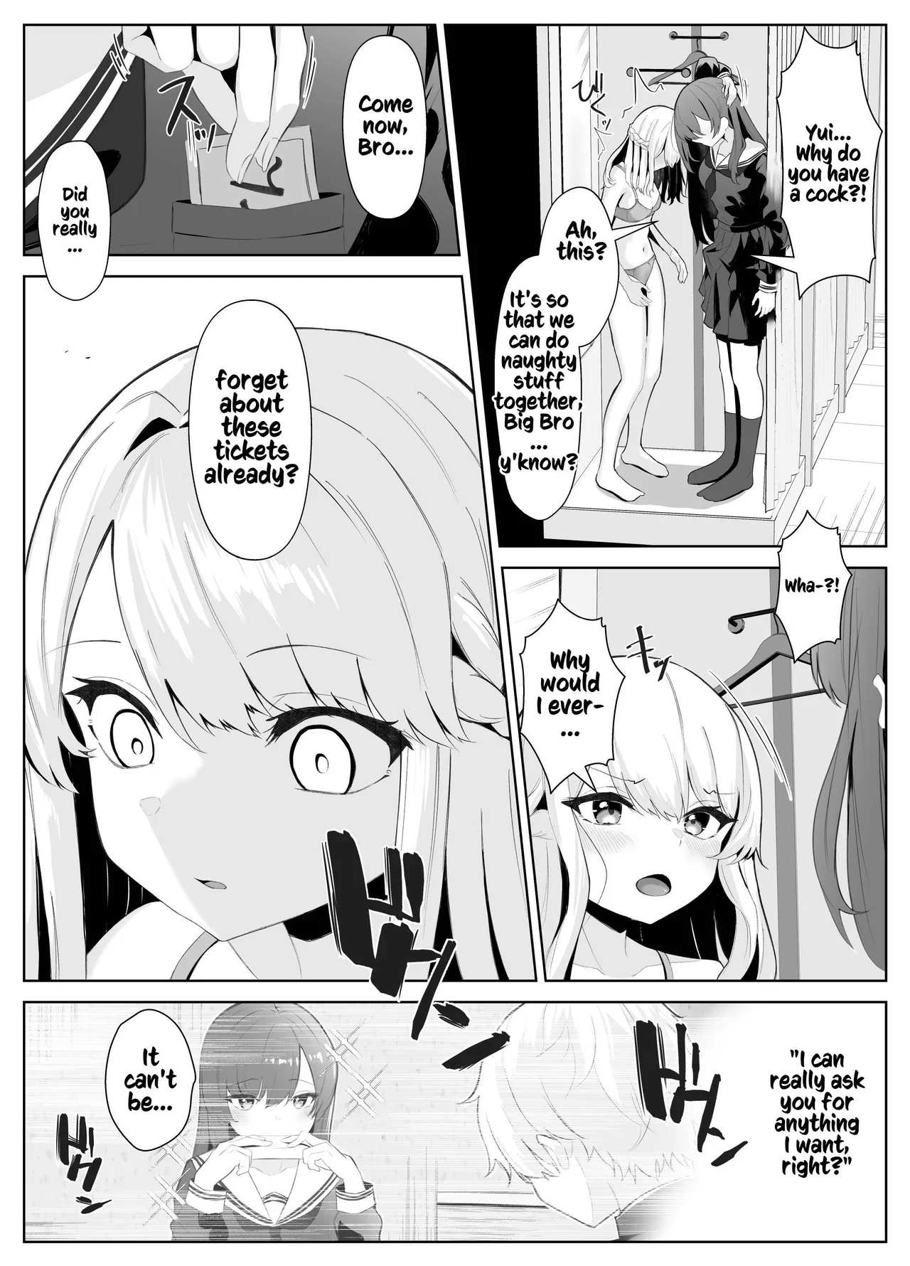 Kuroshiba Suko TS Onii-chan ga Futanari Imouto ni Mesuochi Saserareru Hanashi English Kusanuu - Image 66