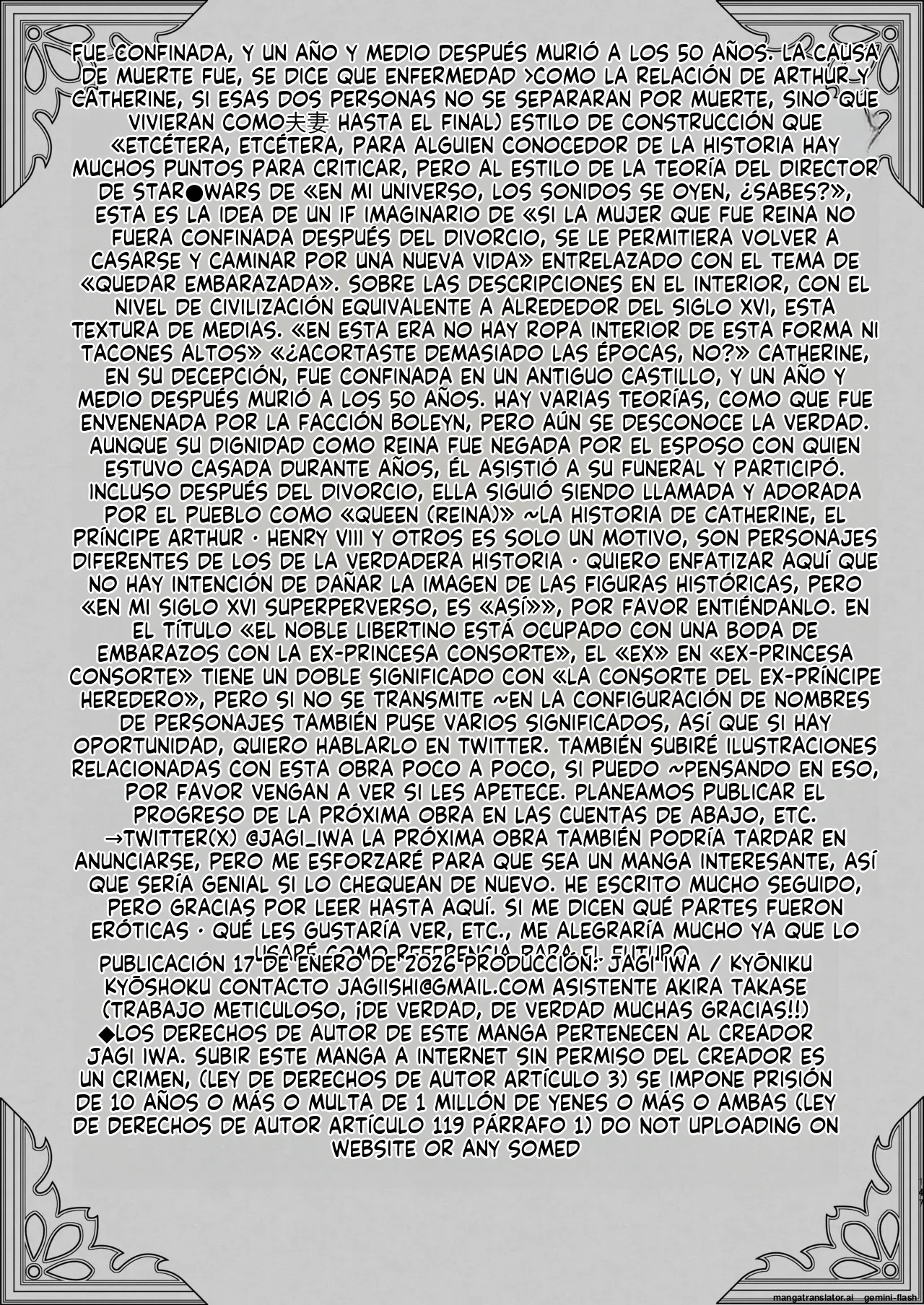 Kyouniku Kyoushoku Jagi Iwa Houtou Kizoku wa Moto Outaishihi to no Haramasekon de Isogashii - The Rake and The Once Crowned Princess Spanish MTL Digital - Image 146