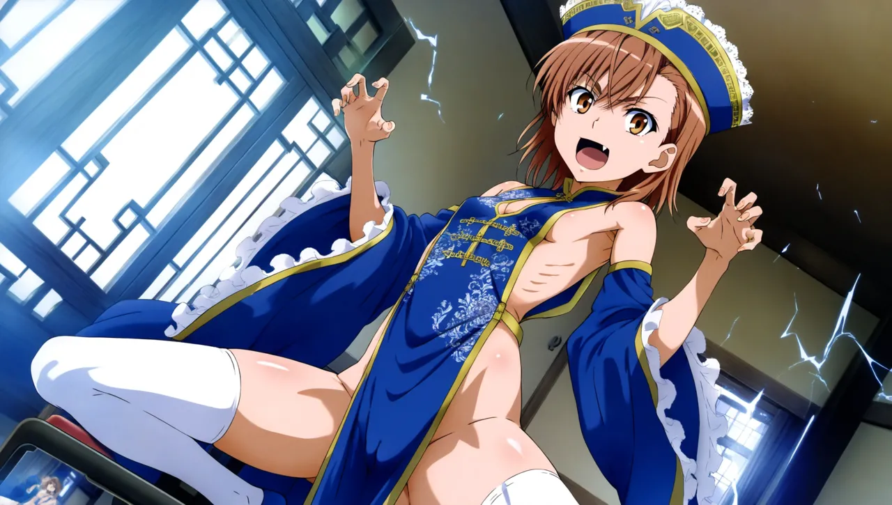 laesbkt Misaka Mikoto Chinese Zombie Cosplay NO R18 - Image 533