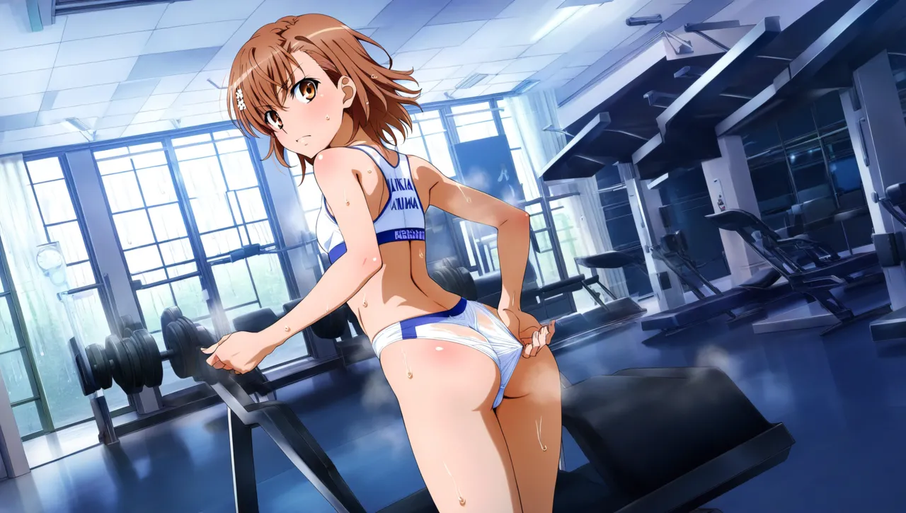 laesbkt Misaka Mikoto Workout Wallpaper 12 NO R18 - Image 115