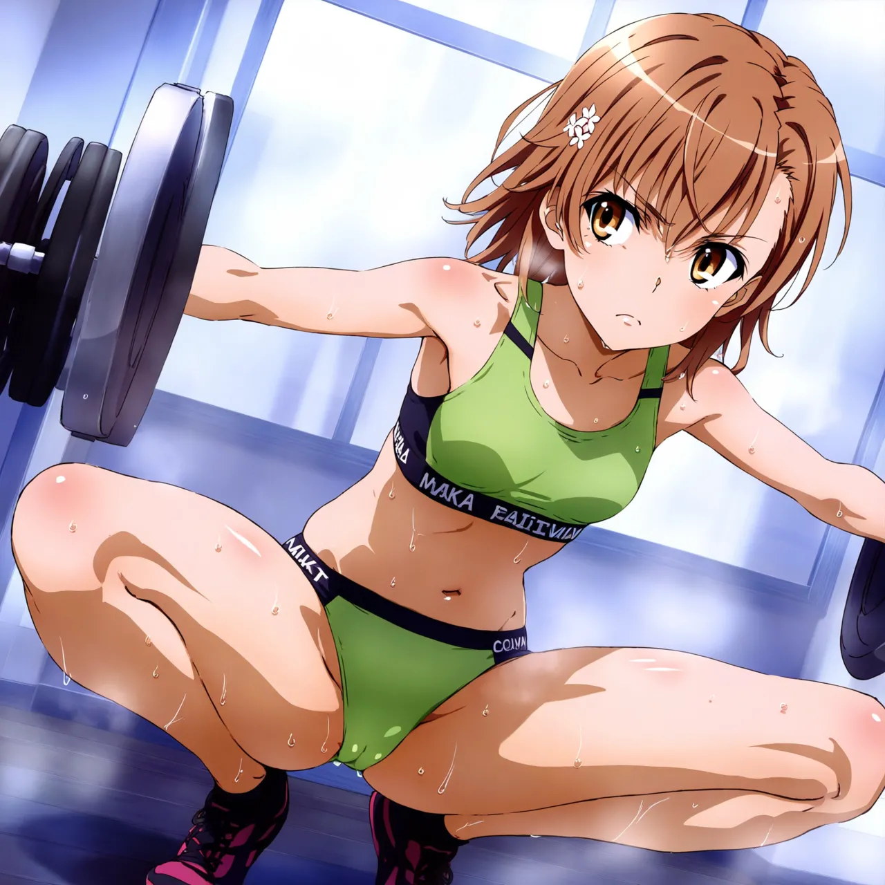 laesbkt Misaka Mikoto Workout Wallpaper 12 NO R18 - Image 27