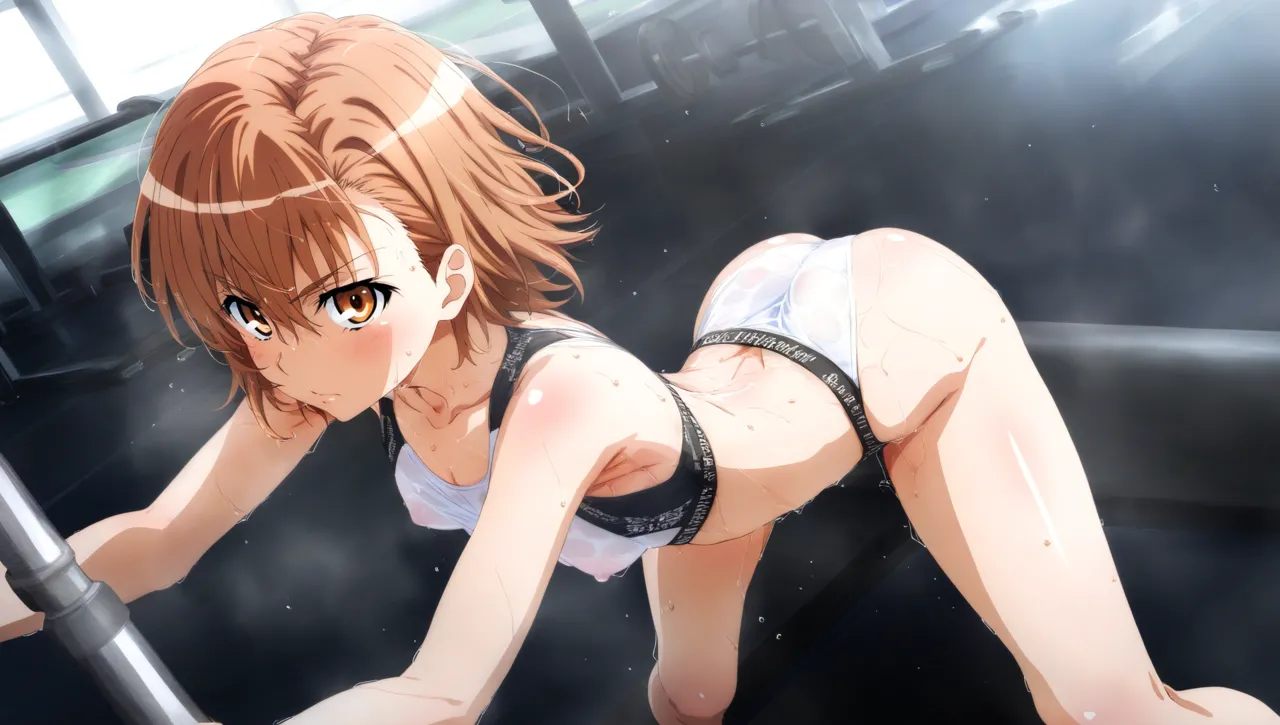 laesbkt Misaka Mikoto Workout Wallpaper 12 NO R18 - Image 3