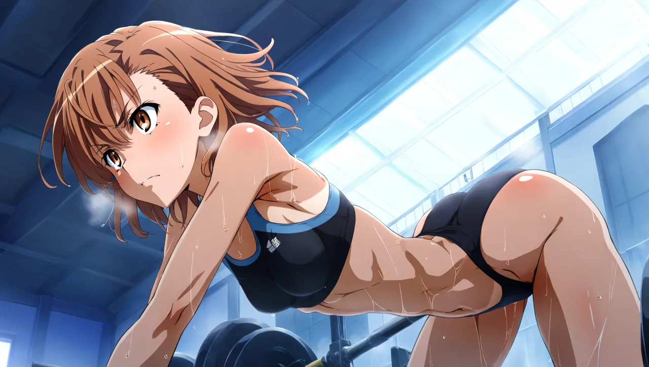 laesbkt Misaka Mikoto Workout Wallpaper 12 NO R18 - Image 46