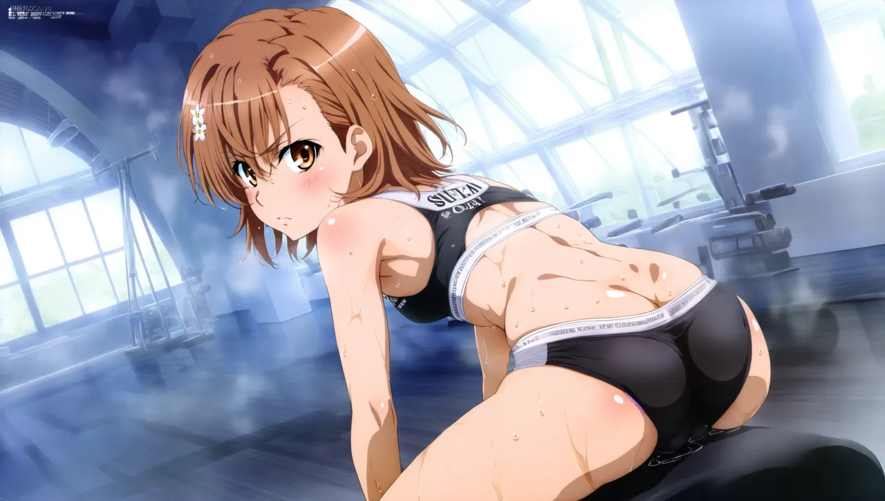 laesbkt Misaka Mikoto Workout Wallpaper 12 NO R18 - Image 9