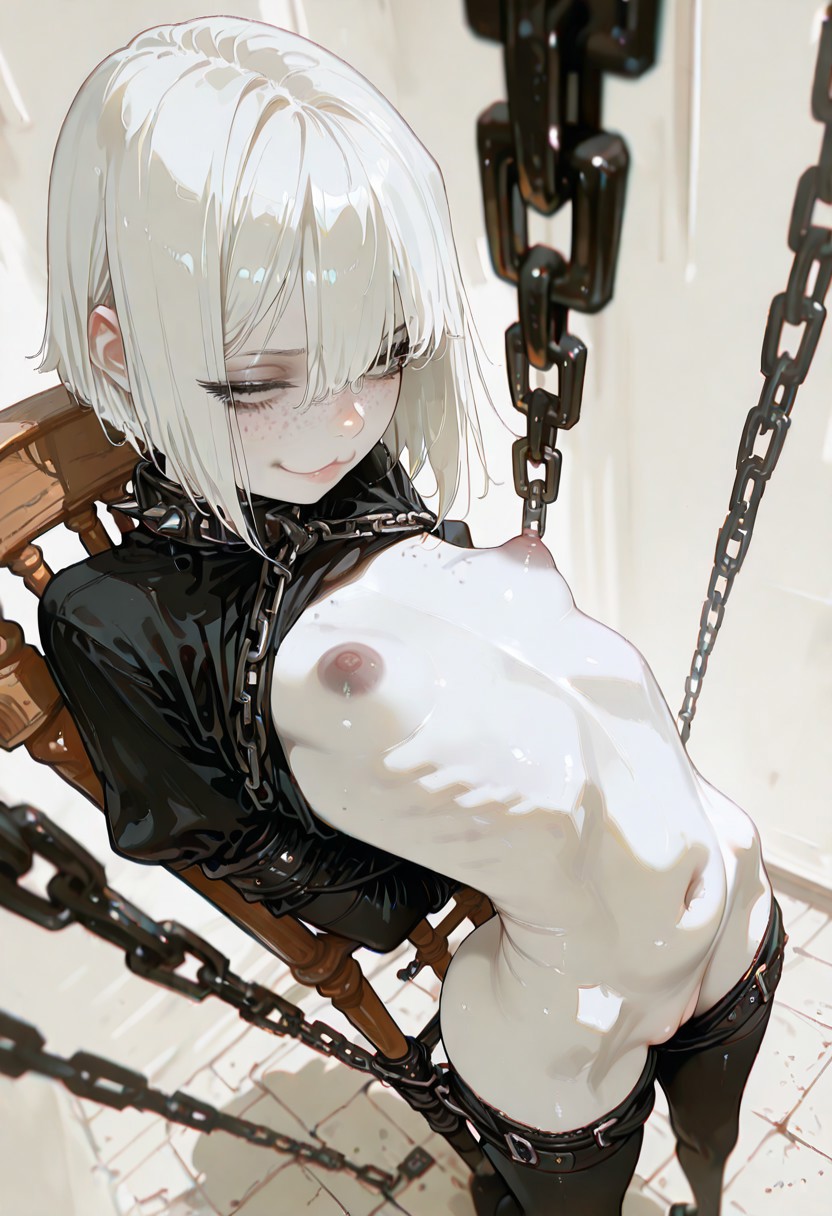 Latex Bodysuits Bent-Over Stretch - Her Fanged, Sleepy-Eyed Gaze molny - Image 13