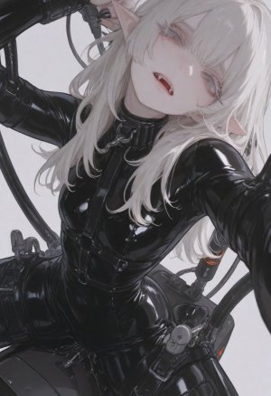 Latex Bodysuits Bent-Over Stretch - Her Fanged, Sleepy-Eyed Gaze molny - Page 5