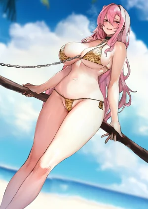 L.G.C. Ribyuhki Ougata Inu Mitai na Kanojo 2 Beach de Kin Bikini Hen 大型犬一样的女友 沙滩金色比基尼篇 Chinese 佐宗棠个人汉化 Digital - Page 3