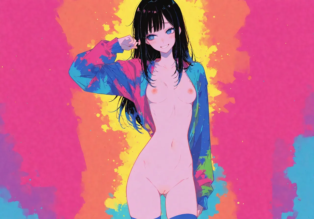 Long Hair, Models Bare - The Slim, Thigh-Highed Tease - Image 11