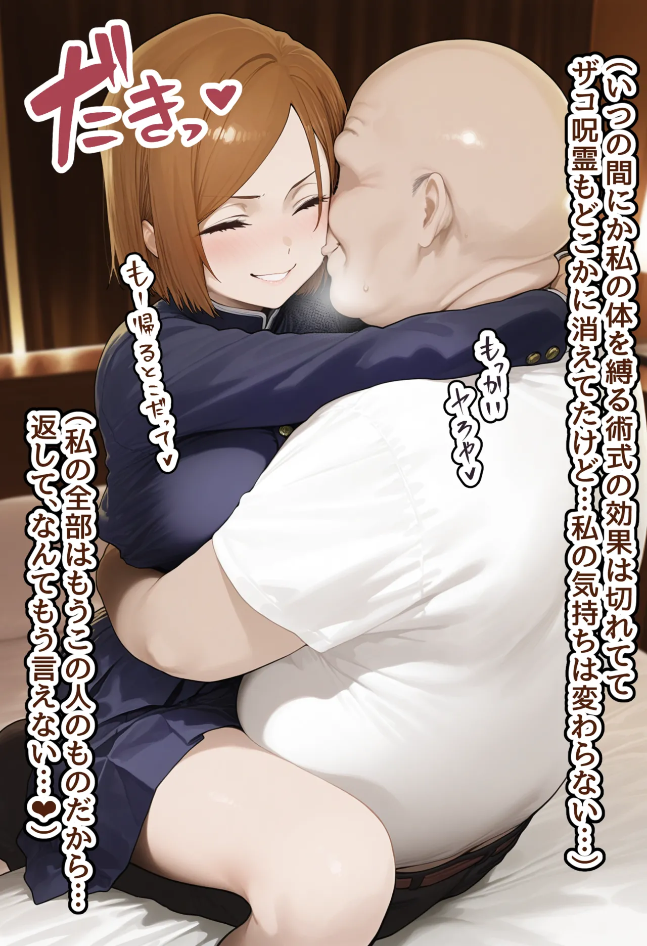 美少女がキモ男に妊娠させられる 男勝りな強気美少女釘崎野薔薇ちゃんは孕ませおじさんのデカマラファックで即敗北ドMで甘えん坊な妊婦妻に堕ちる - Image 123