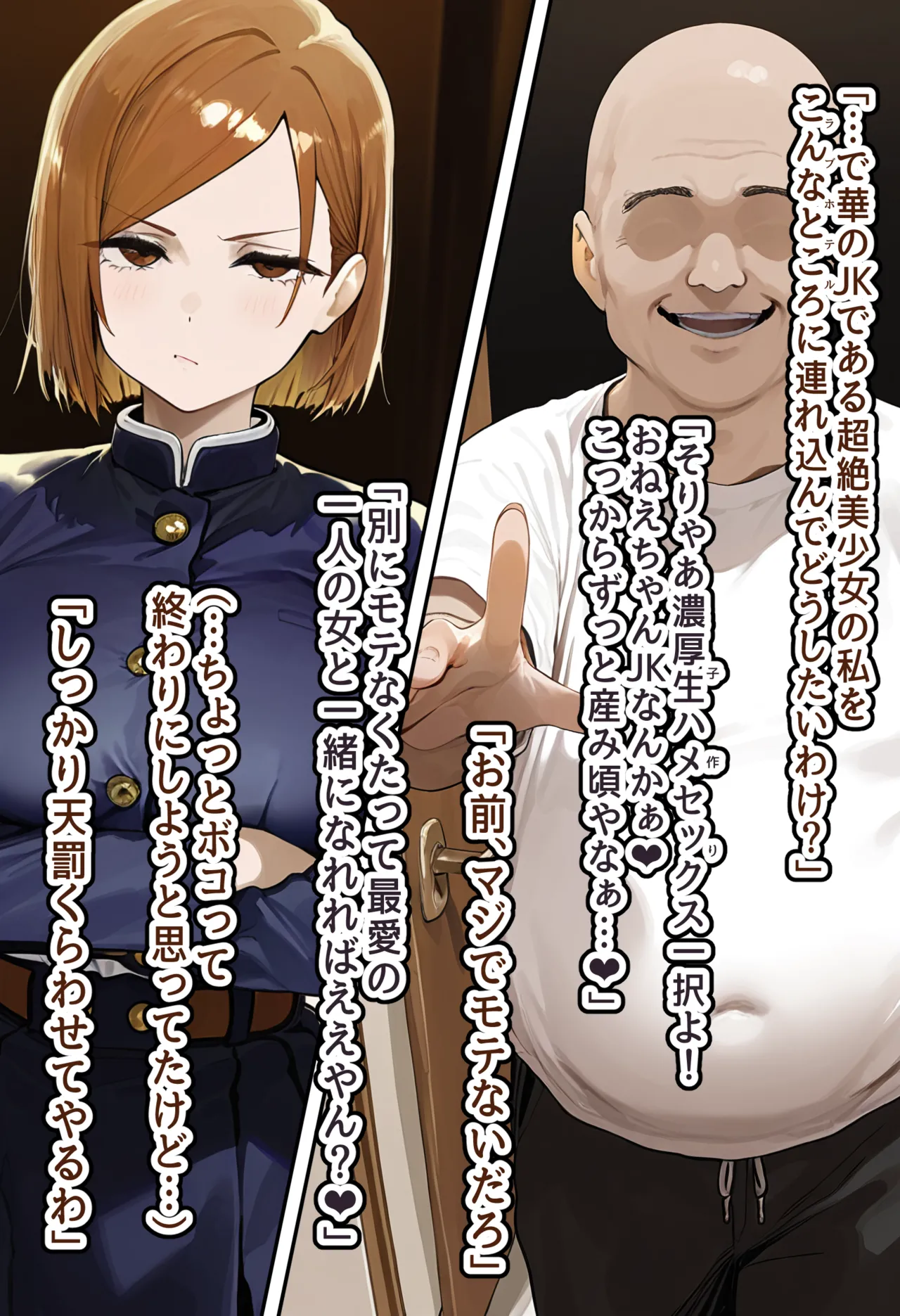 美少女がキモ男に妊娠させられる 男勝りな強気美少女釘崎野薔薇ちゃんは孕ませおじさんのデカマラファックで即敗北ドMで甘えん坊な妊婦妻に堕ちる - Image 16