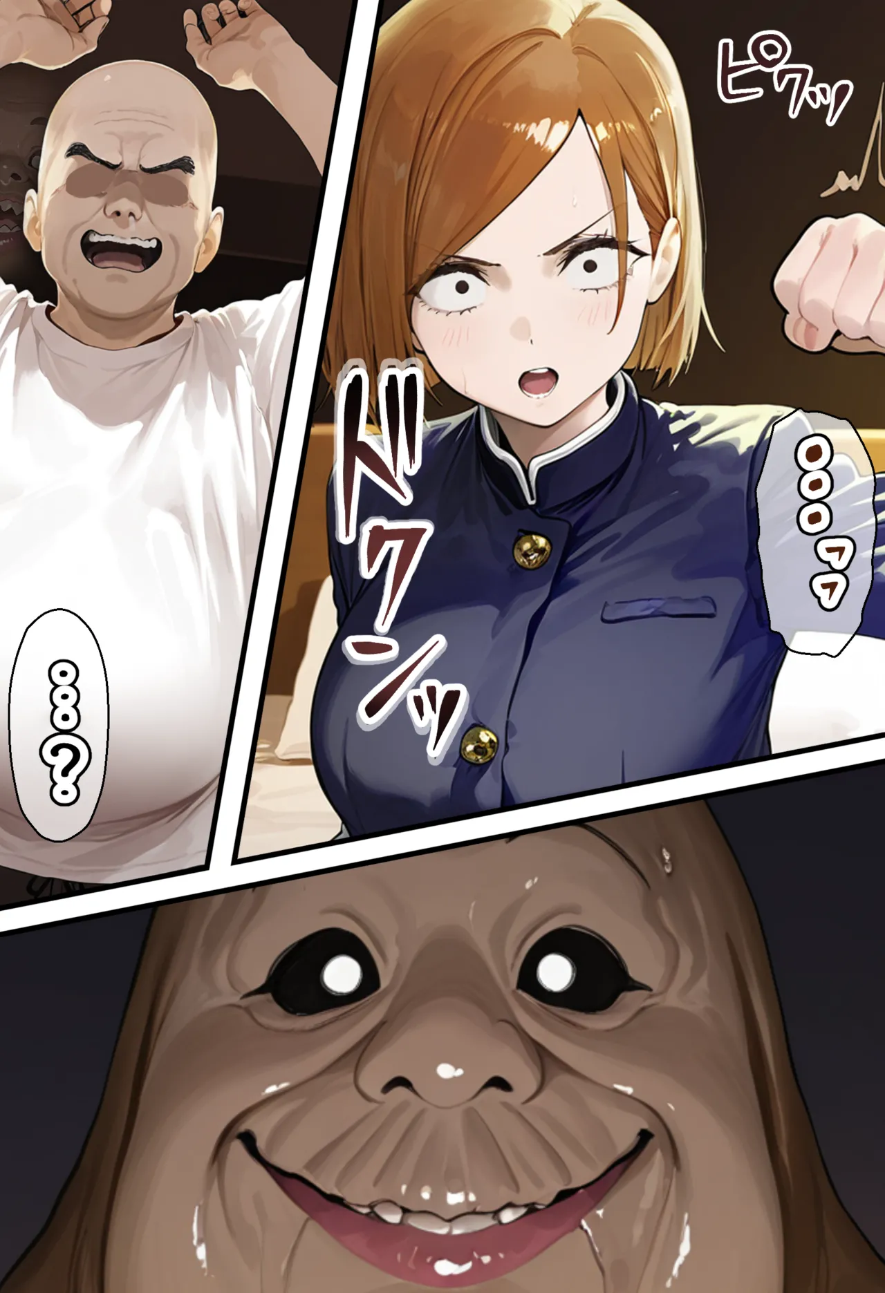 美少女がキモ男に妊娠させられる 男勝りな強気美少女釘崎野薔薇ちゃんは孕ませおじさんのデカマラファックで即敗北ドMで甘えん坊な妊婦妻に堕ちる - Image 26