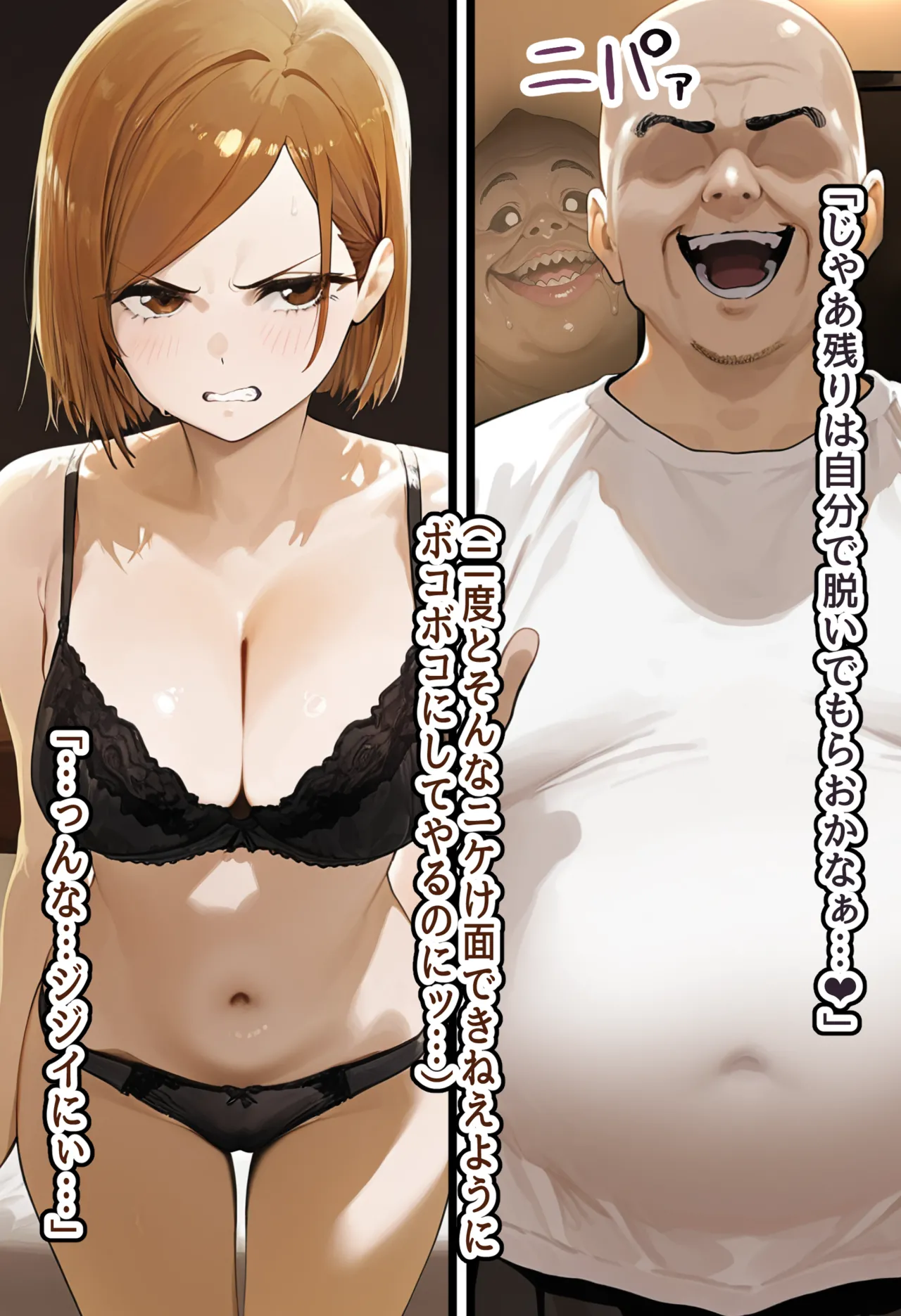 美少女がキモ男に妊娠させられる 男勝りな強気美少女釘崎野薔薇ちゃんは孕ませおじさんのデカマラファックで即敗北ドMで甘えん坊な妊婦妻に堕ちる - Image 34