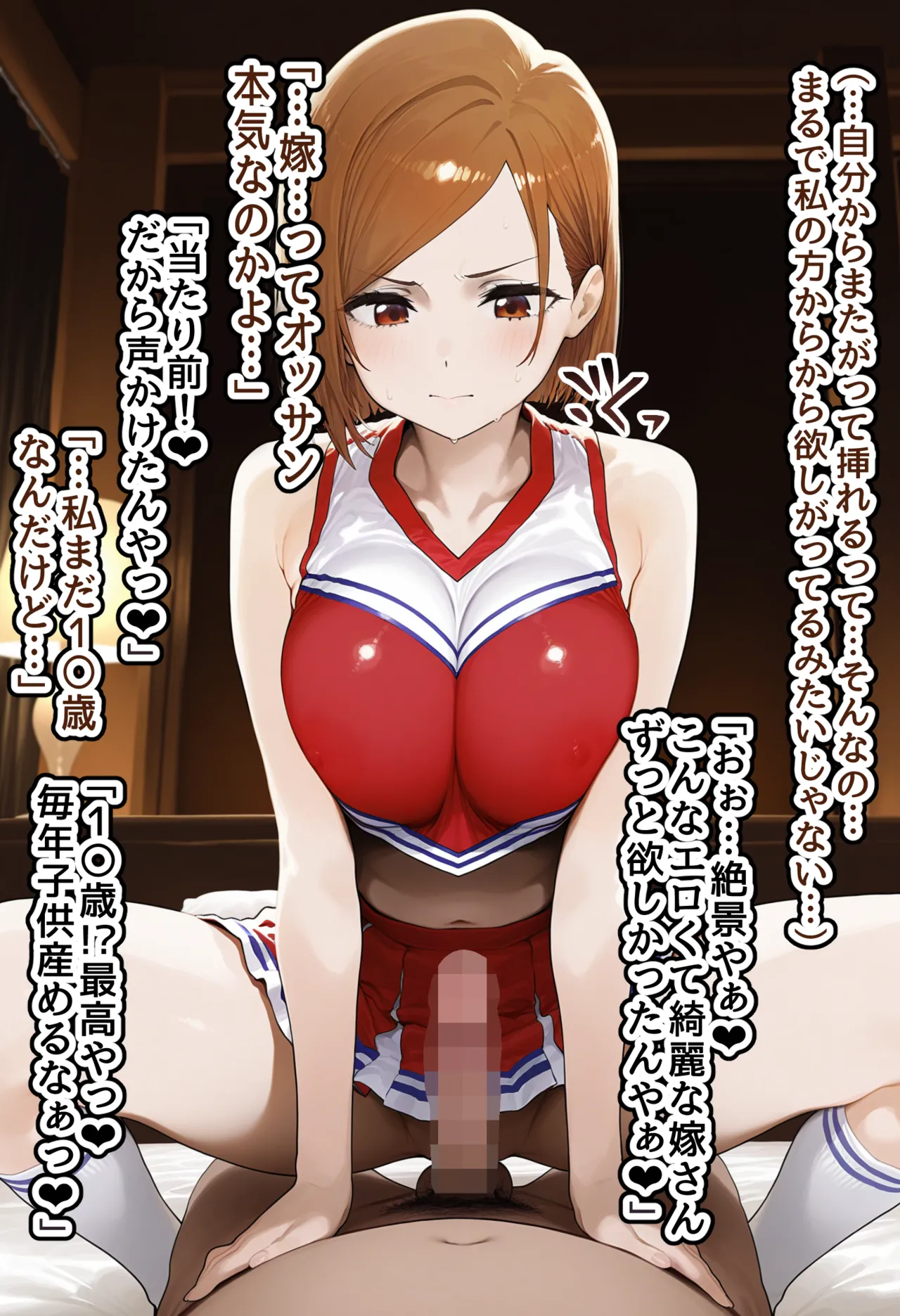 美少女がキモ男に妊娠させられる 男勝りな強気美少女釘崎野薔薇ちゃんは孕ませおじさんのデカマラファックで即敗北ドMで甘えん坊な妊婦妻に堕ちる - Image 96