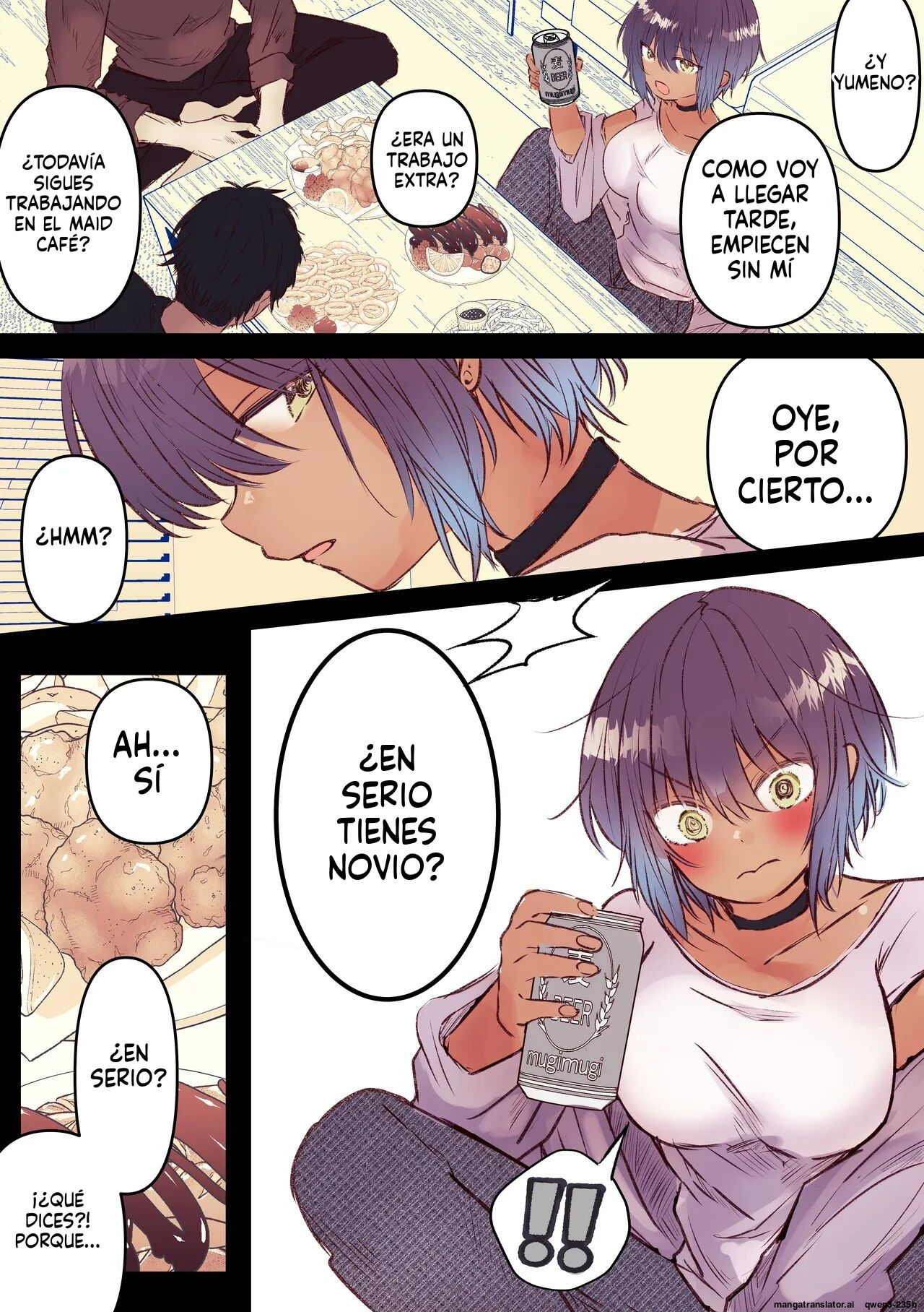 Marinemate Boyish de Kyonyuu na Kanojo ga Mukashi no Otoko Tomodachi to Nomikai ni Itta Kiri - Image 3
