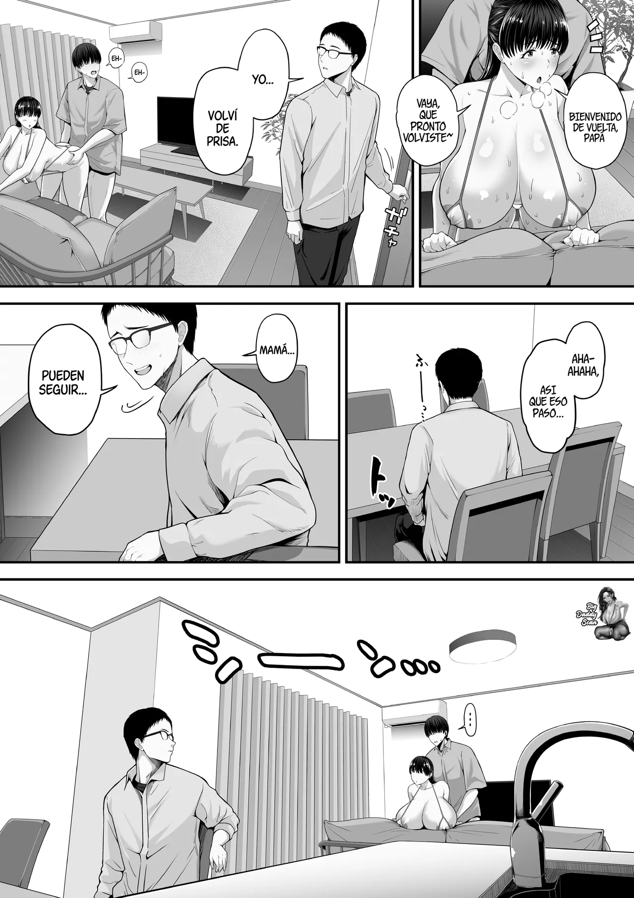 Mauboumen Papa Kounin Tanin Chinpo de Meccha iku Mama no HanashiHistoria De Una MILF Que Se Viene Como Loca Con La Polla De Un Extraño Com El Permiso De Su Esposo Spanish BigDaddy Scan - Image 14