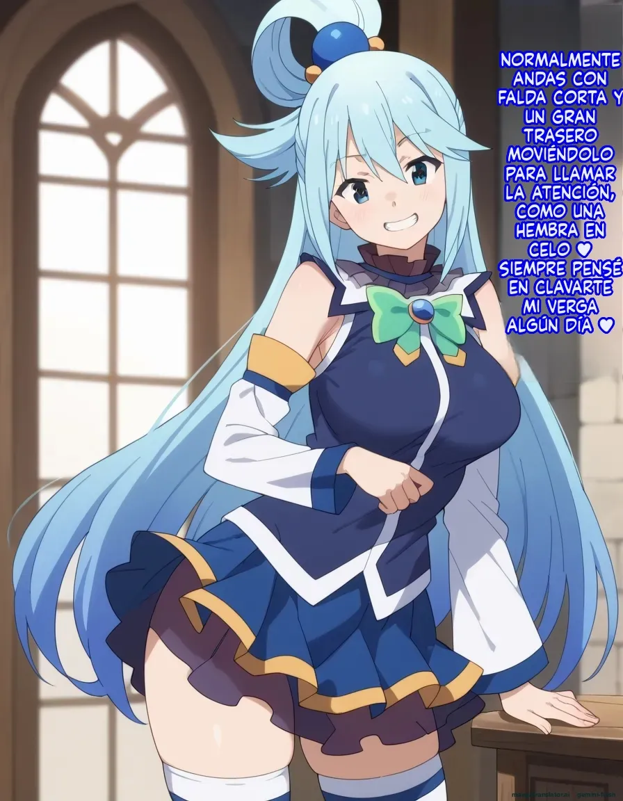 Michibata de Deisui Shiteru Aqua-sama ni Mizu ni Jouka Dekinai Kurai Kotteri Zaamen Sosoide Mudan Haramase Shichau Hanashi Spanish MTL - Image 14