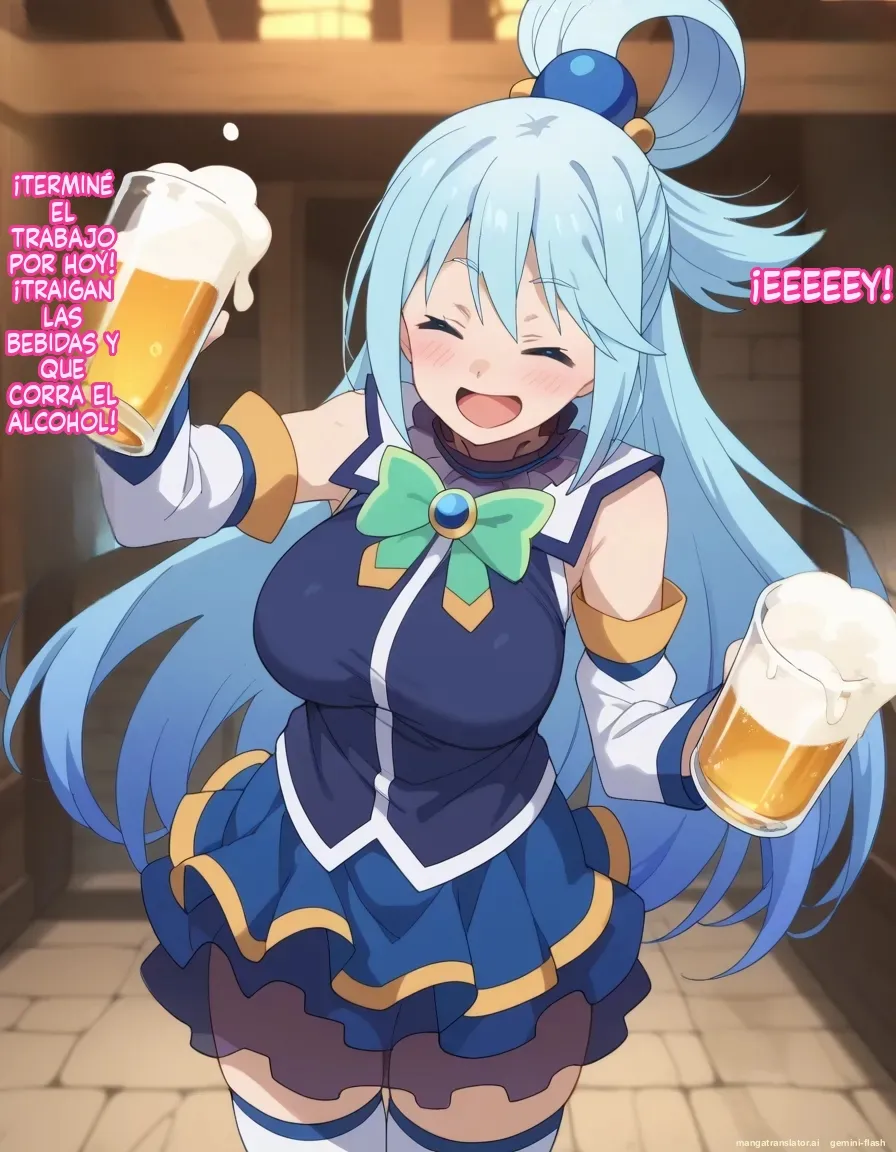 Michibata de Deisui Shiteru Aqua-sama ni Mizu ni Jouka Dekinai Kurai Kotteri Zaamen Sosoide Mudan Haramase Shichau Hanashi Spanish MTL - Image 3