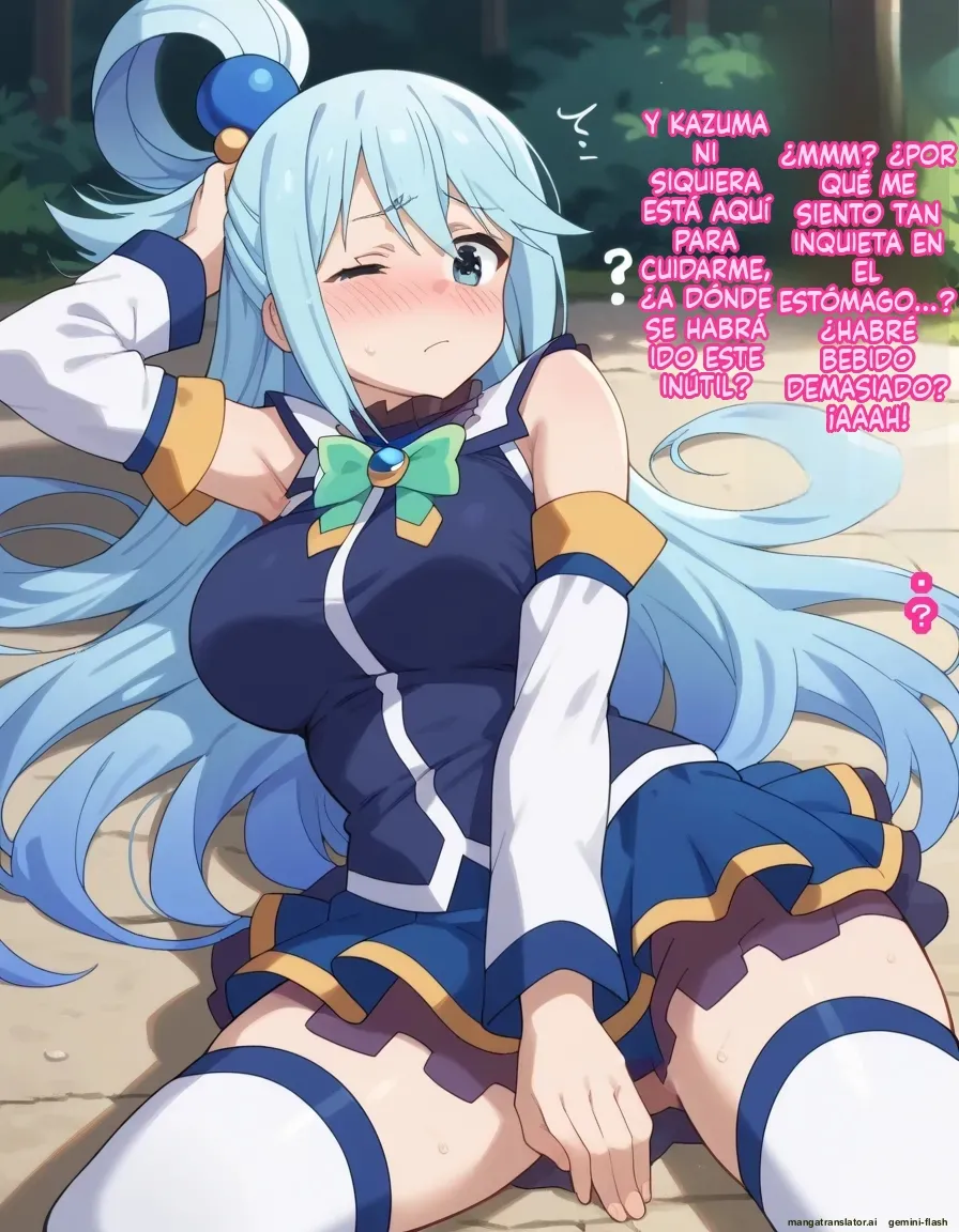 Michibata de Deisui Shiteru Aqua-sama ni Mizu ni Jouka Dekinai Kurai Kotteri Zaamen Sosoide Mudan Haramase Shichau Hanashi Spanish MTL - Image 35