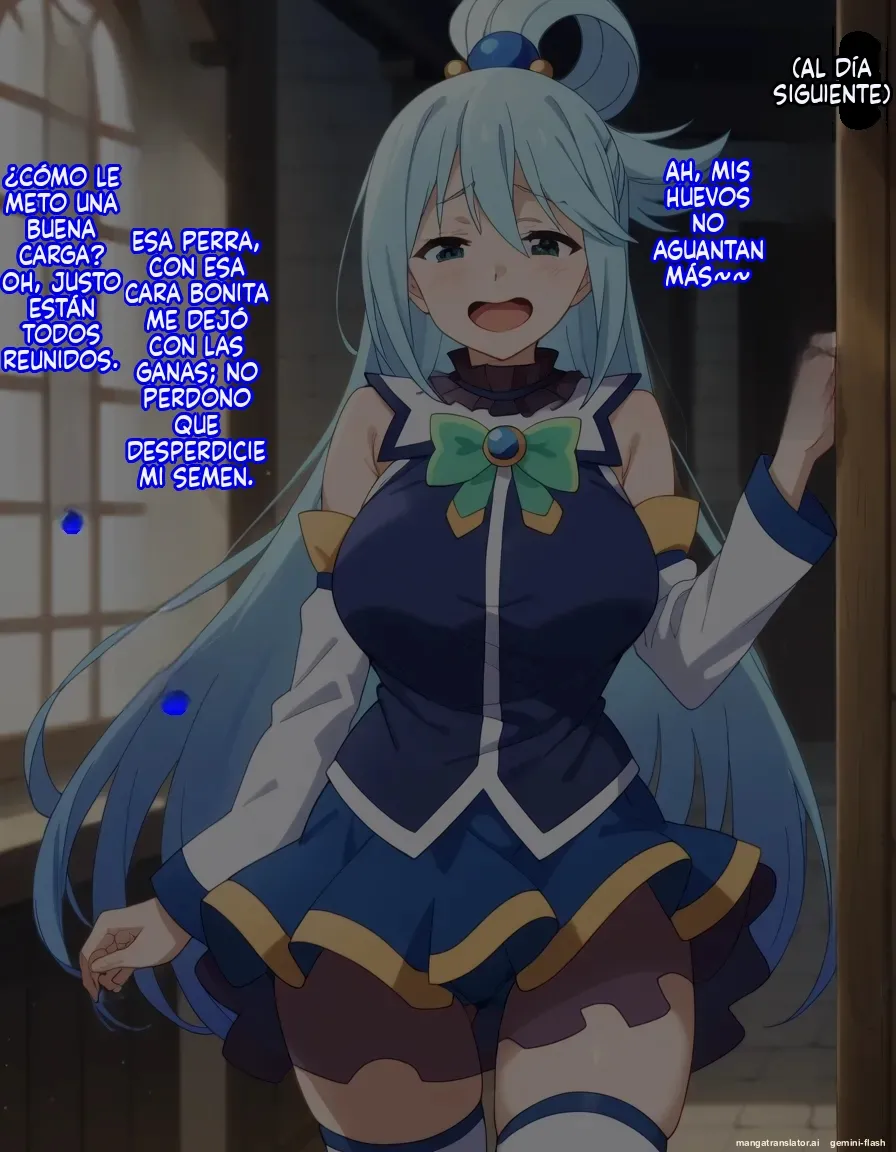 Michibata de Deisui Shiteru Aqua-sama ni Mizu ni Jouka Dekinai Kurai Kotteri Zaamen Sosoide Mudan Haramase Shichau Hanashi Spanish MTL - Image 36