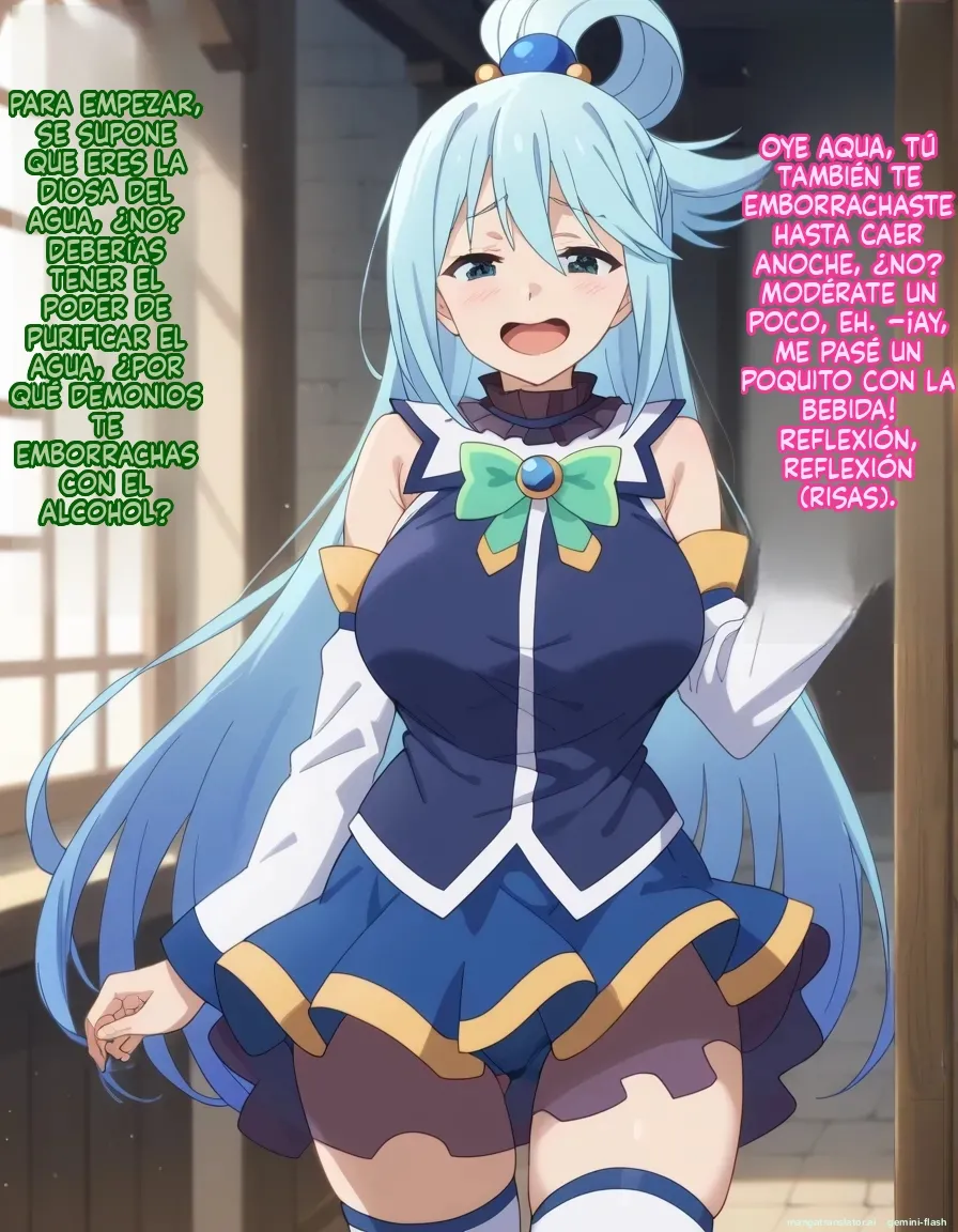 Michibata de Deisui Shiteru Aqua-sama ni Mizu ni Jouka Dekinai Kurai Kotteri Zaamen Sosoide Mudan Haramase Shichau Hanashi Spanish MTL - Image 37