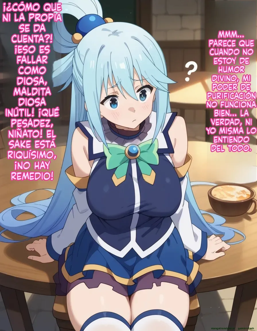 Michibata de Deisui Shiteru Aqua-sama ni Mizu ni Jouka Dekinai Kurai Kotteri Zaamen Sosoide Mudan Haramase Shichau Hanashi Spanish MTL - Image 38