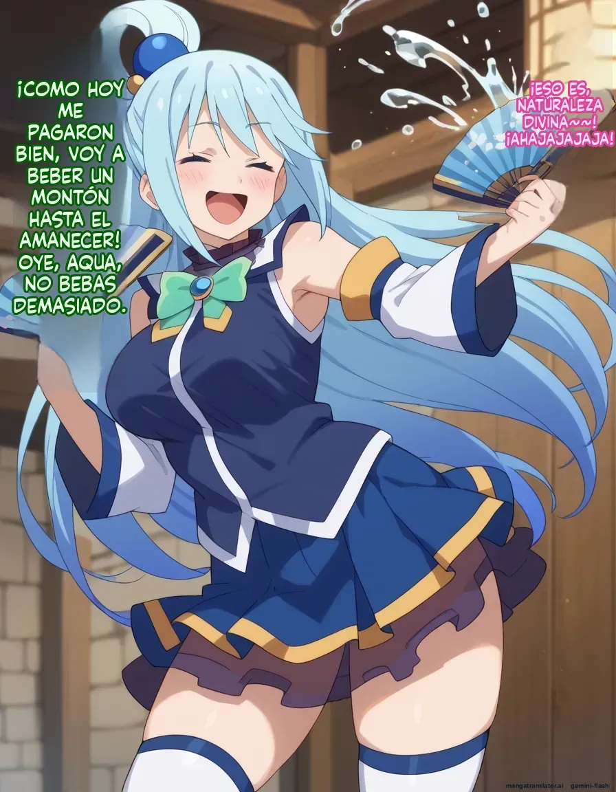 Michibata de Deisui Shiteru Aqua-sama ni Mizu ni Jouka Dekinai Kurai Kotteri Zaamen Sosoide Mudan Haramase Shichau Hanashi Spanish MTL - Image 4