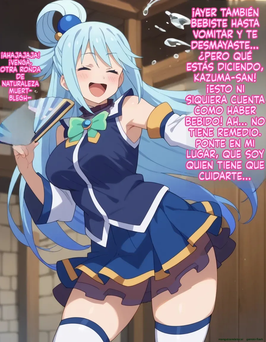 Michibata de Deisui Shiteru Aqua-sama ni Mizu ni Jouka Dekinai Kurai Kotteri Zaamen Sosoide Mudan Haramase Shichau Hanashi Spanish MTL - Image 5