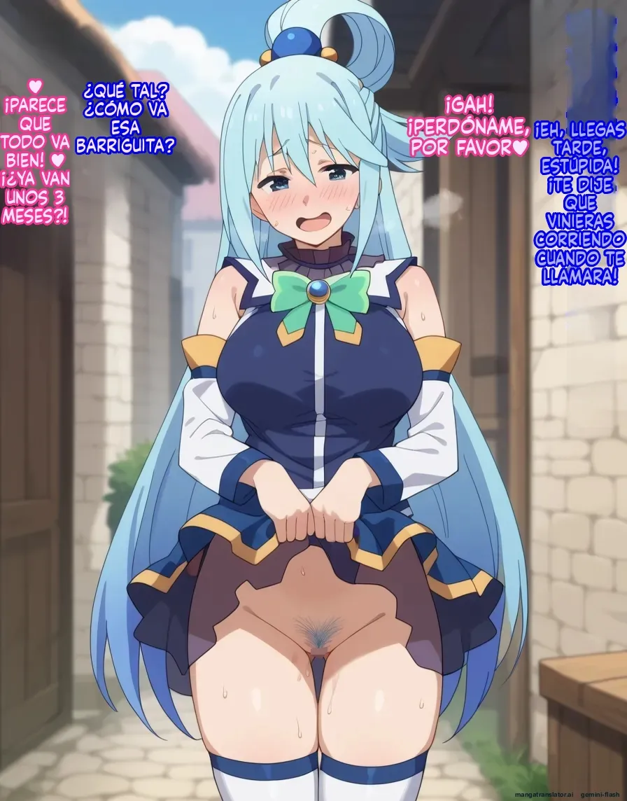 Michibata de Deisui Shiteru Aqua-sama ni Mizu ni Jouka Dekinai Kurai Kotteri Zaamen Sosoide Mudan Haramase Shichau Hanashi Spanish MTL - Image 75