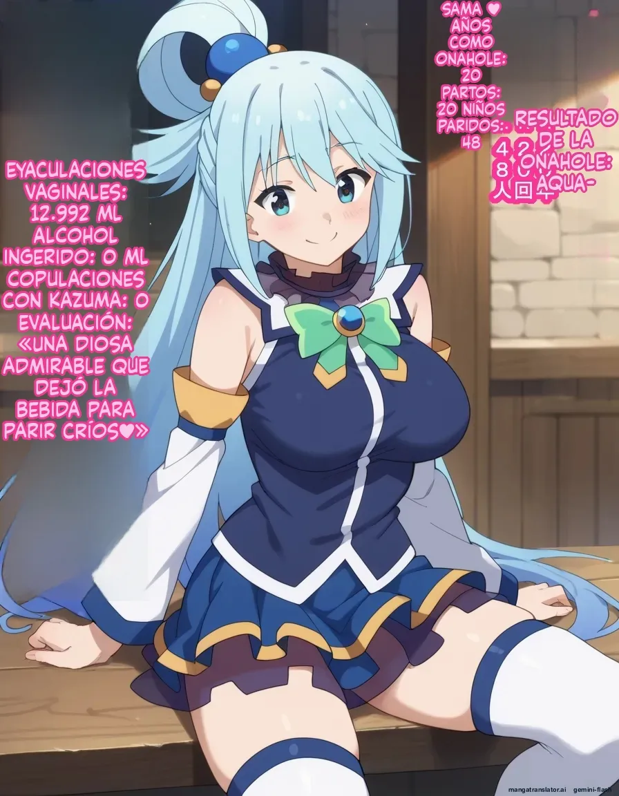 Michibata de Deisui Shiteru Aqua-sama ni Mizu ni Jouka Dekinai Kurai Kotteri Zaamen Sosoide Mudan Haramase Shichau Hanashi Spanish MTL - Image 90