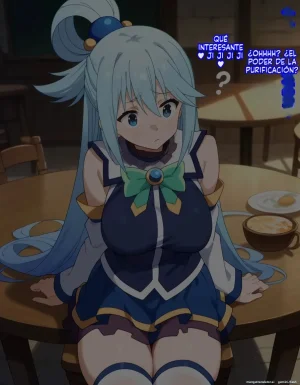 Michibata de Deisui Shiteru Aqua-sama ni Mizu ni Jouka Dekinai Kurai Kotteri Zaamen Sosoide Mudan Haramase Shichau Hanashi Spanish MTL - Page 39