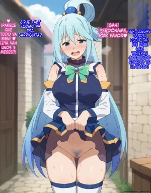 Michibata de Deisui Shiteru Aqua-sama ni Mizu ni Jouka Dekinai Kurai Kotteri Zaamen Sosoide Mudan Haramase Shichau Hanashi Spanish MTL - Page 75