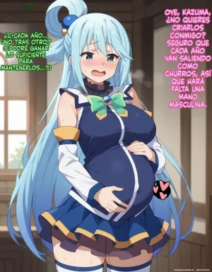 Michibata de Deisui Shiteru Aqua-sama ni Mizu ni Jouka Dekinai Kurai Kotteri Zaamen Sosoide Mudan Haramase Shichau Hanashi Spanish MTL - Page 83