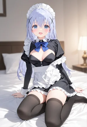 misoya-我来一份三分熟的白发蓝瞳小女孩还有一份五分熟蜜桃味的少女-点兔-保登心爱香风智乃- - Page 2