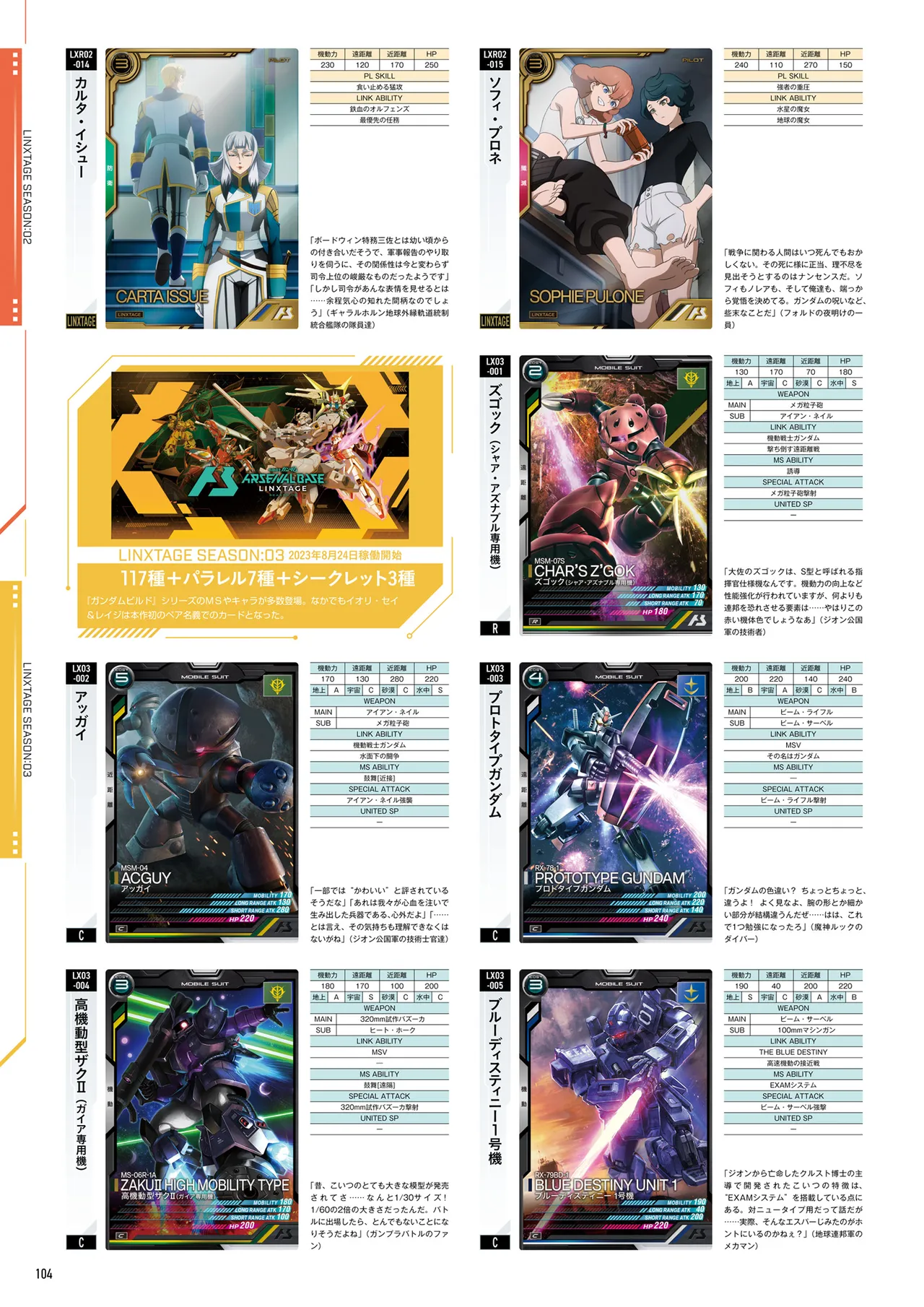 Mobile Suit Gundam Arsenal Base - Official Card Book Vol. 1 - Image 105