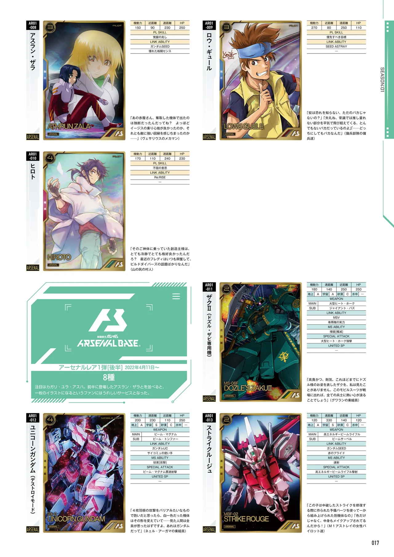 Mobile Suit Gundam Arsenal Base - Official Card Book Vol. 1 - Image 18