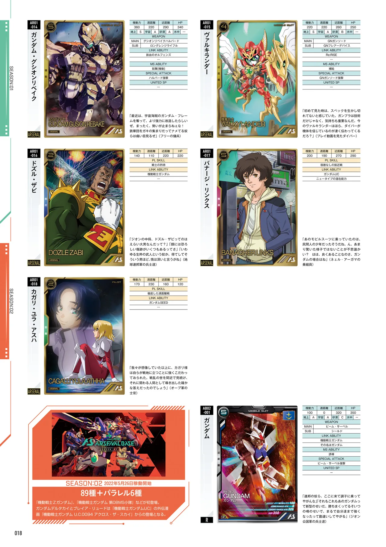 Mobile Suit Gundam Arsenal Base - Official Card Book Vol. 1 - Image 19