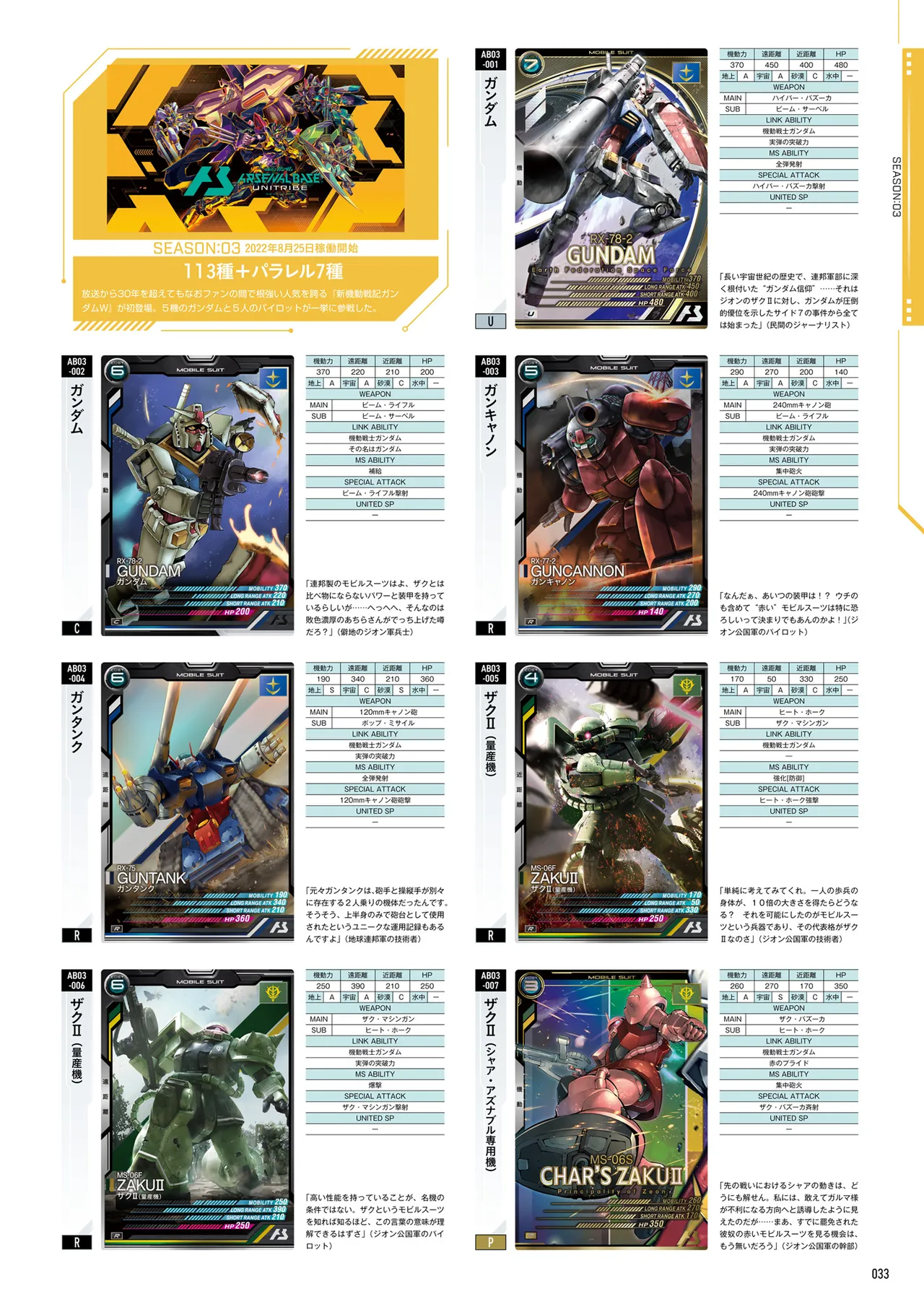 Mobile Suit Gundam Arsenal Base - Official Card Book Vol. 1 - Image 34