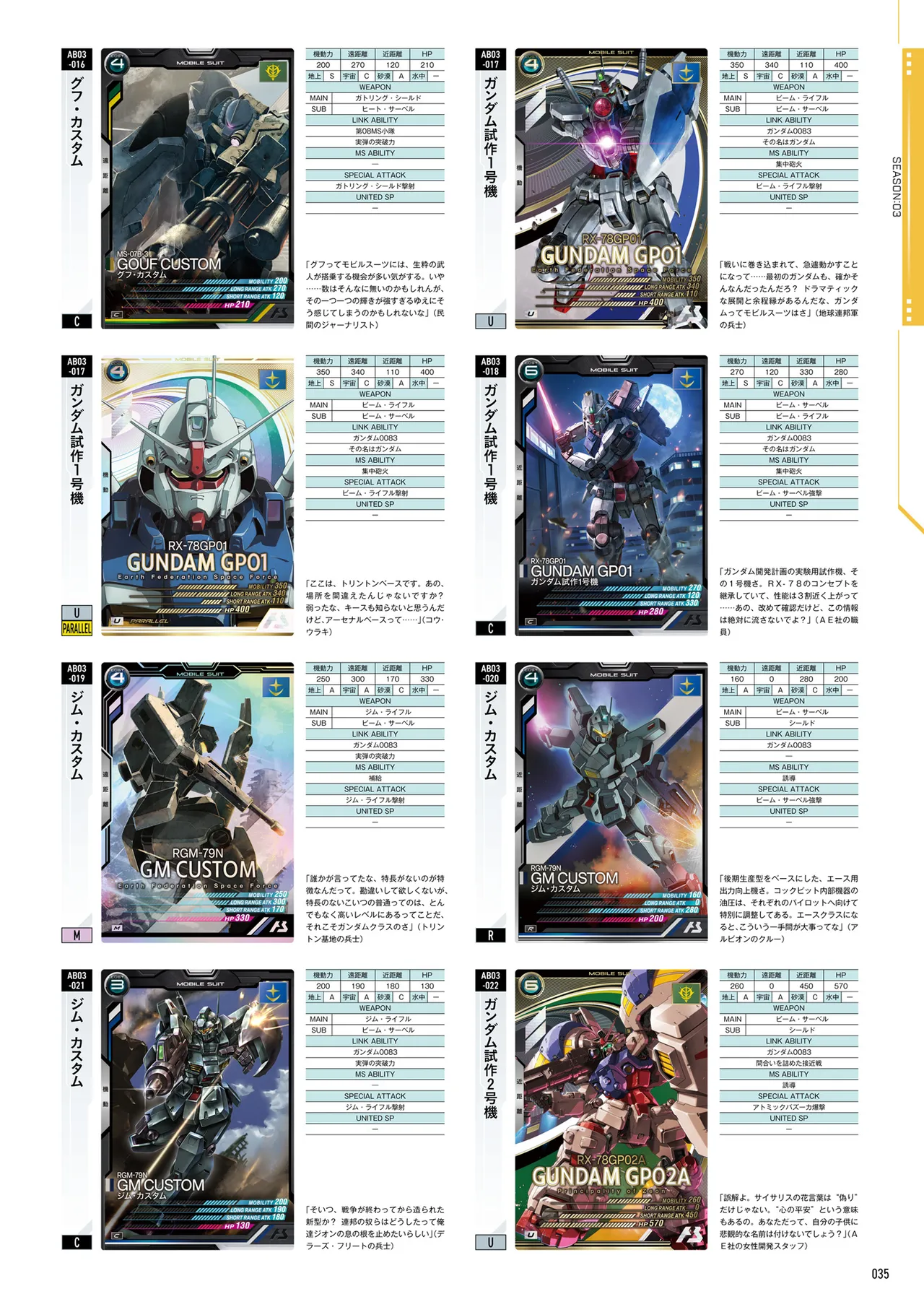 Mobile Suit Gundam Arsenal Base - Official Card Book Vol. 1 - Image 36