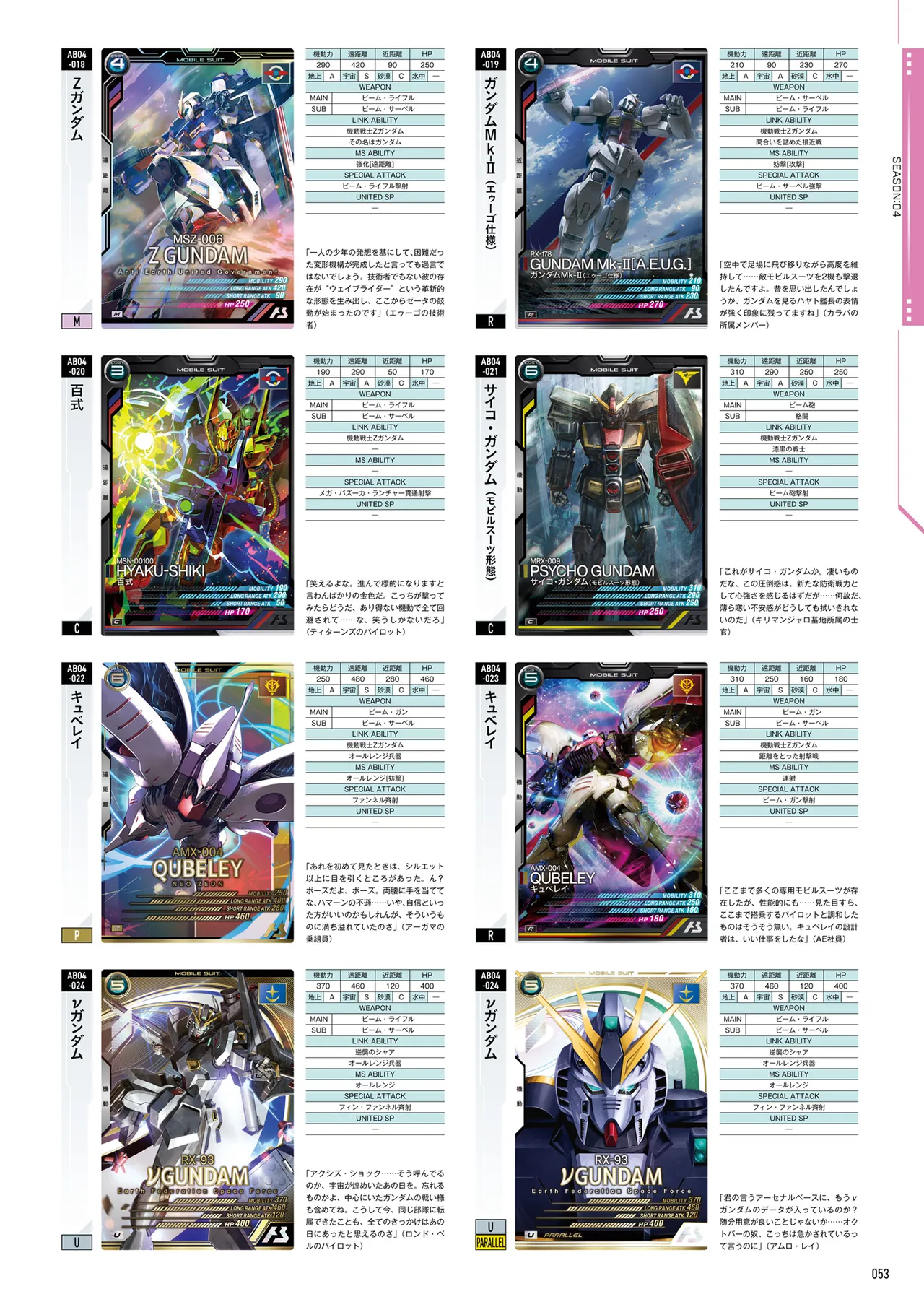 Mobile Suit Gundam Arsenal Base - Official Card Book Vol. 1 - Image 54