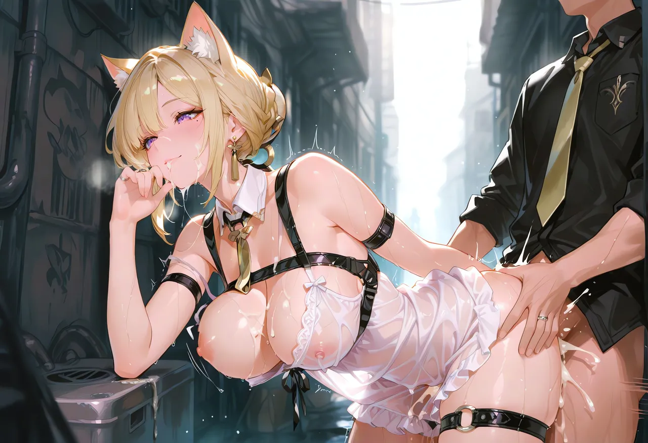 MoekoAI EvelynChevalier Cat Negligee Sex - Image 38