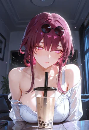 MoekoAI Kafka Bubble tea challenge and poses - Page 15