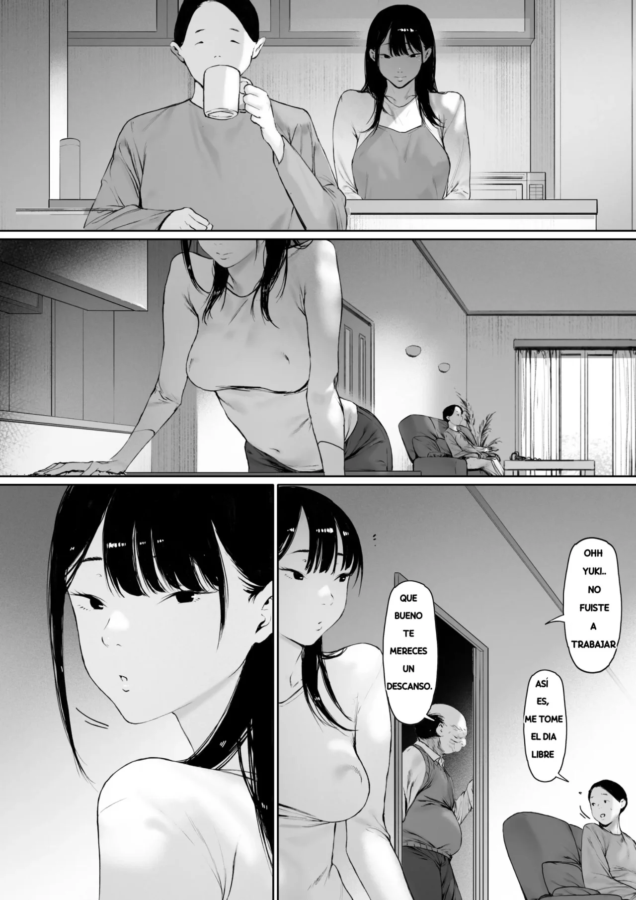 Morita Shiki Gifu To Doukyou Suru Ni Natta Shiawase Na Shinkon Seikatsu O Okuro Hazu Datta No Ni 3Se Suponía que Yo Vivía la Feliz Vida de Recién Casada, Pero Terminé... Siendo Violada por mi Suegro. 3 Spanish Digital - Image 65