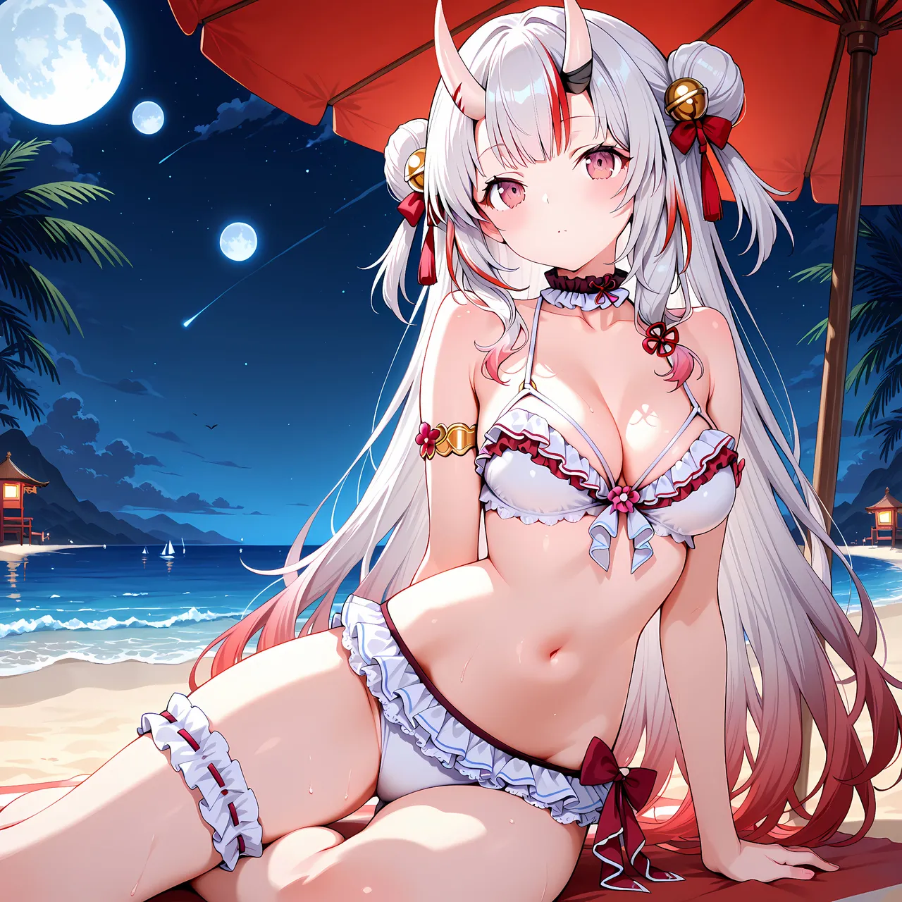 白い物質 Nakiri Ayame - Bad Beach Hololive - Image 1
