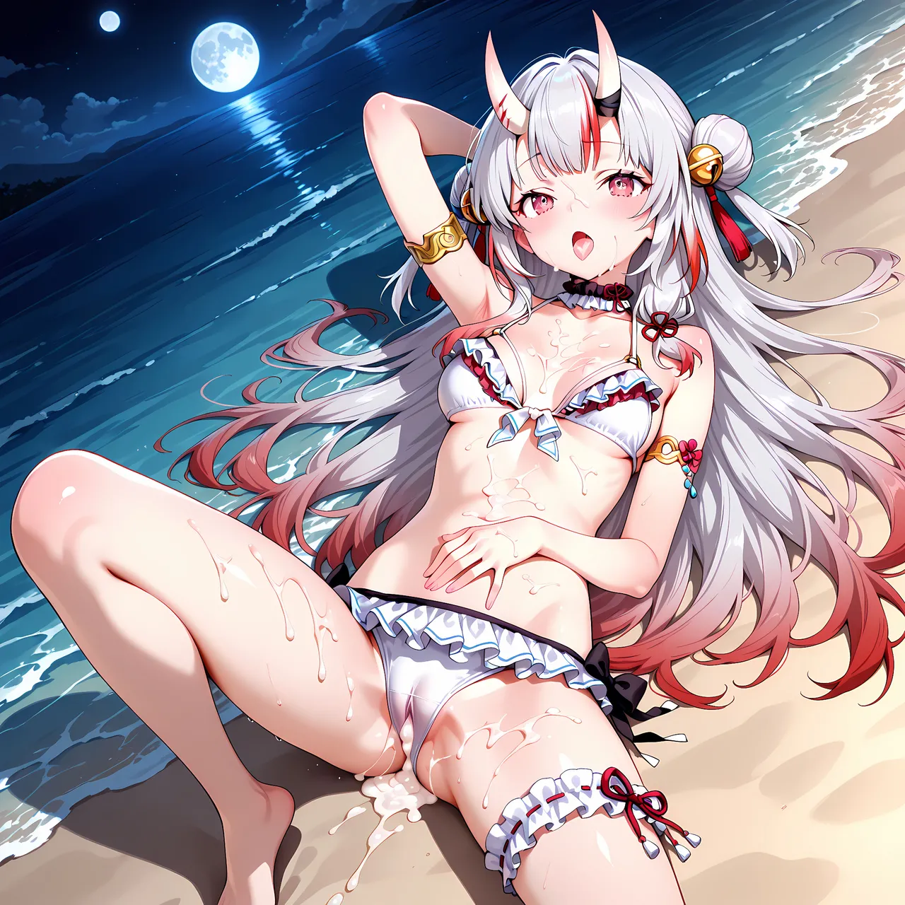 白い物質 Nakiri Ayame - Bad Beach Hololive - Image 134