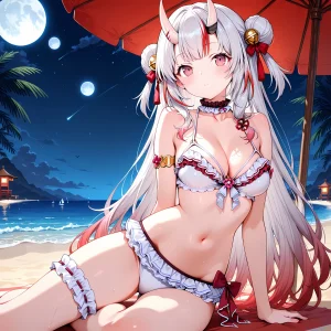 白い物質 Nakiri Ayame - Bad Beach Hololive