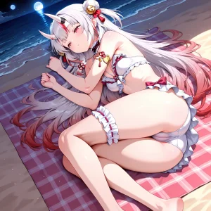 白い物質 Nakiri Ayame - Bad Beach Hololive - Page 10